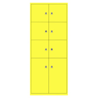 BISLEY LateralFile™ Lodge, s 8 uzamykatelnými boxy, výška 6 x 375 mm, 2 x 755 mm, zinková žlutá