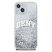 Zadní kryt DKNY Liquid Glitter Arch Logo pro Apple iPhone 15, transparentní