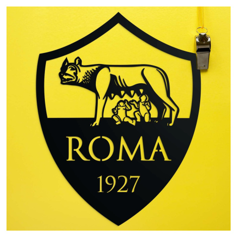 Dřevěný znak týmu na zeď - AS Roma DUBLEZ