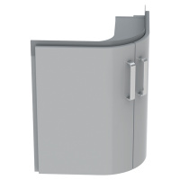 Geberit Selnova Compact - Umyvadlová skříňka, 690x550x604 mm, 2 dvířka, lesklá šedá/matná šedá 5