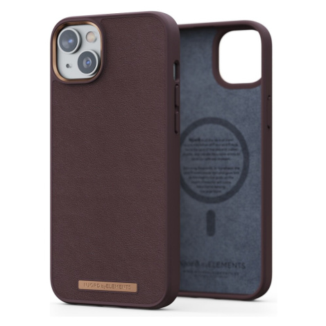 NJORD Genuine Leather Magsafe Case iPhone 14 Plus tmavě hnědý
