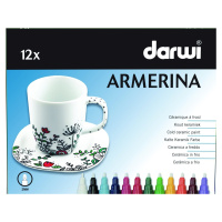 Darwi Cold Ceramic Paint Marker Set Set of Ceramic Marker Mix 12 x 6 ml