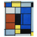 Obrazová reprodukce Tableau No.1, 1925, Mondrian, Piet, 34.2 × 40 cm