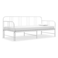 Shumee Rám vysouvací postele/pohovky bílý kovový 90×200 cm, 324753