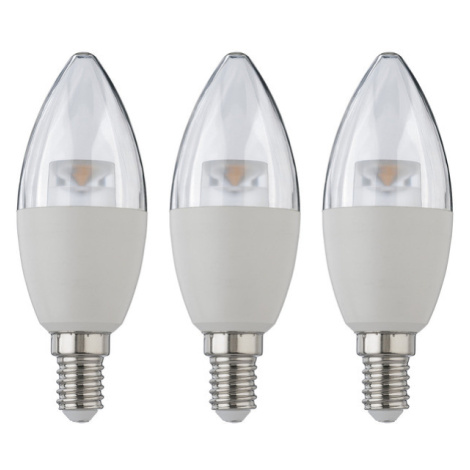 LIVARNO home LED žárovka, 2/3 kusy (6 W / E14 / svíčka transparentní, 3 kusy)