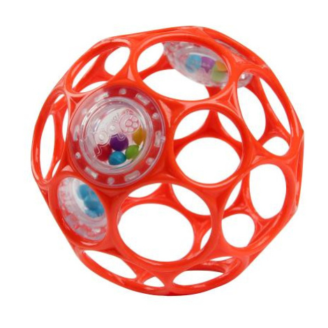 OBALL Hračka Oball RATTLE 10 cm oranžová