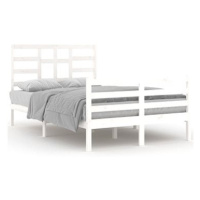 Rám postele bílý masivní dřevo 120 × 200 cm, 3105856