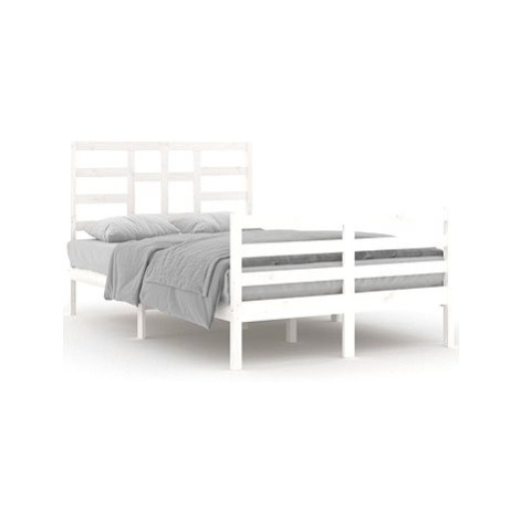 Rám postele bílý masivní dřevo 120 × 200 cm, 3105856 SHUMEE