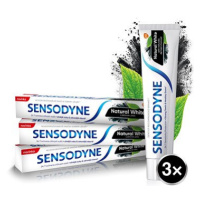 SENSODYNE Natural White s aktivním uhlím 3× 75 ml