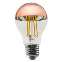 Diolamp LED Filament zrcadlová žárovka A60 8W/230V/E27/2700K/900Lm/180°/DIM, měděný vrchlík