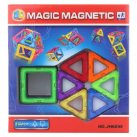 Stavebnice magnetická barevná 14 dílků skládačka v krabici