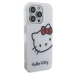 Hello Kitty IML Head Logo Kryt iPhone 15 Pro bílý