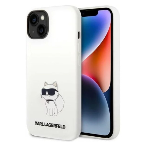 Kryt Karl Lagerfeld iPhone 14 Plus 6,7" hardcase white Silicone Choupette (KLHCP14MSNCHBCH)