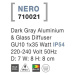 NOVA LUCE venkovní nástěnné svítidlo NERO tmavě šedý hliník skleněný difuzor GU10 1x7W 220-240V 