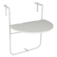 Garthen D66331 Závěsný sklopný stolek ratanového vzhledu - bílý