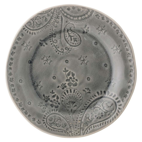 Šedý talíř z kameniny Bloomingville Rani, ø 26,5 cm