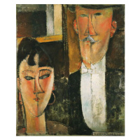 Obrazová reprodukce Bride and Groom - Peinture de Amedeo Modigliani, Modigliani, Amedeo, 35x40 c