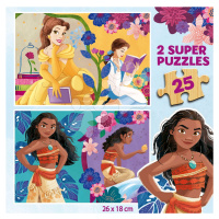 Dřevěné puzzle Disney Princess Educa 2 x 25 dílků od 3 let