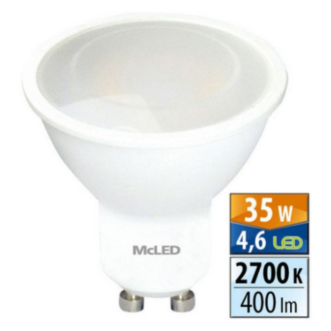LED žárovka GU10 McLED 4,6W (35W) teplá bílá (2700K), reflektor 100° ML-312.148.87.0