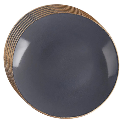 Orion Sada keramických dezertních talířů Glaze šedá 20,5 cm, 6 ks