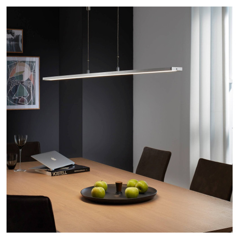 FISCHER & HONSEL LED závěsné světlo Metz s tlačítkem, 160 cm hliník