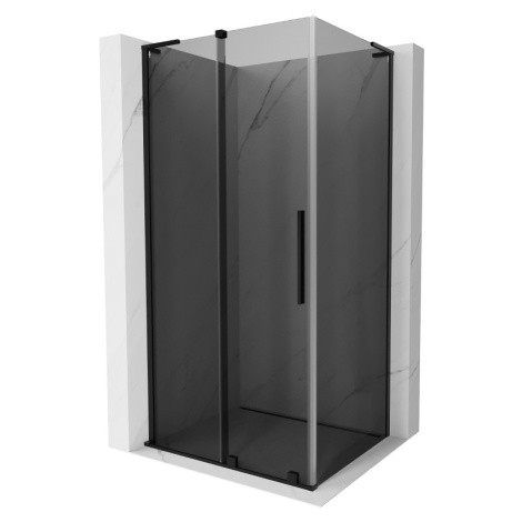 MEXEN/S Velar L sprchový kout, posuvné dveře 120 x 85, grafit, černá 871-120-085-43-70
