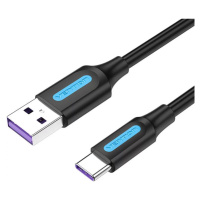 Kabel Vention USB 2.0 A to USB-C Cable CORBH 5A 2m Black Type PVC