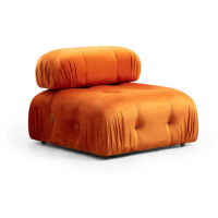 Oranžový sametový modul pohovky (středový díl) Bubble – Artie