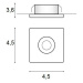 LED Stropní podhledové svítidlo AZzardo Fill 5W S 4000K white AZ3378 5W 425lm 4000K IP20 4,5cm h