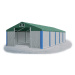 Garážový stan 6x12x4m střecha PVC 560g/m2 boky PVC 500g/m2 konstrukce ZIMA Zelená Zelená Šedé,Ga
