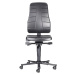 bimos Pracovní otočná židle All-in-One, s kolečky, koženka, černá