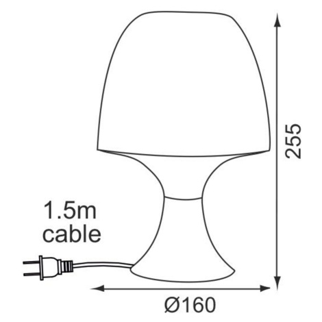 ACA Lighting Floor&Table stolní svítidlo 1024SGG