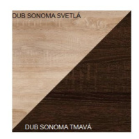 ArtCross Šatní skříň VIKI | 05 Barva: Dub sonoma světlá / dub sonoma tmavá