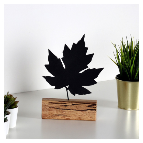 Hanah Home Kovová dekorace Maple 27 cm černá