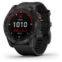 Garmin fenix 7X Solar Gray/ Black Silicone Band Šedá