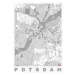 Mapa Potsdam, Hubert Roguski, (30 x 40 cm)