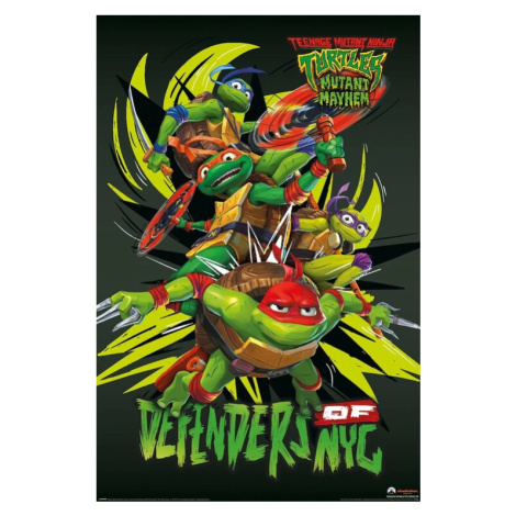 Plakát, Obraz - Teenage Mutant Ninja Turtles: Mutant Mayhem - Deefenders Of NYC, 61 × 91.5 cm Pyramid