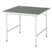RAU Pracovní stůl, výškově přestavitelný, 800 - 850 mm, deska z linolea, š x h 1000 x 1000 mm, s
