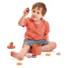 Dřevěná nádoba s sušenkami Bear's Biscuit Barrel Tender Leaf Toys 6 druhů sladkostí