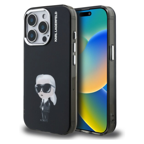 Karl Lagerfeld IML Aquarelle Karl kryt iPhone 15 Pro černý