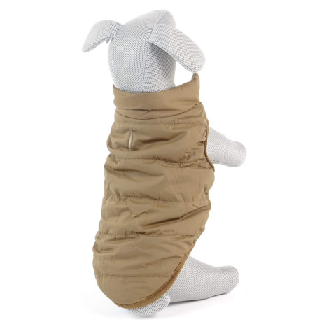 Vsepropejska Navy zimní bunda pro psa s kožíškem Barva: Hnědá, Délka zad (cm): 27, Obvod hrudník
