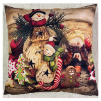 Vánoční polštář GNOMES FAMILY 40x40 cm Mybesthome Varianta: Povlak na polštář s antialergickou p