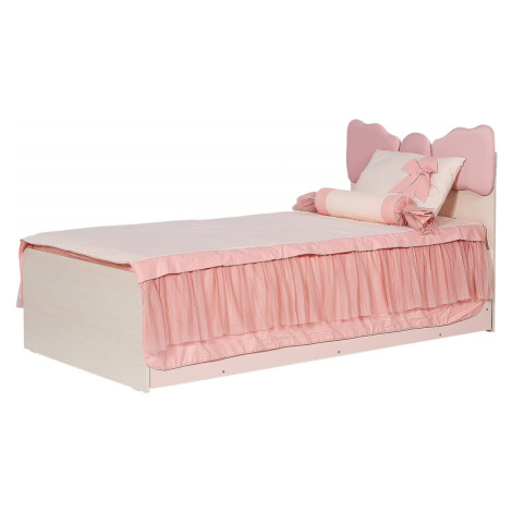 Dětská postel 100x200 se zásuvkou chere - bříza/růžová