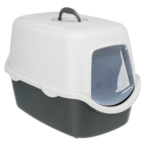 Trixie WC VICO kryté s dvířky, bez filtru 56x40x40 cm - tmavě šedá / světle šedá