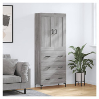 vidaXL Skříň highboard šedá sonoma 69,5 x 34 x 180 cm kompozitní dřevo