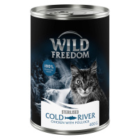 Wild Freedom Adult 6 x 400 g - bez obilovin - 5 + 1 zdarma - Cold River Sterilised – kuře a tres