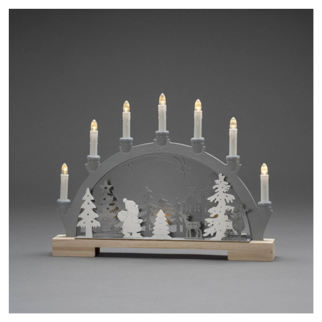 Konstsmide Christmas LED světelný oblouk poutník v lese, zvířata, dřevo Konstmide