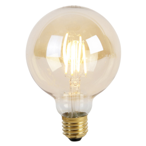 E27 3-stupňová stmívatelná LED lampa G95 Goldline 5W 530 lm 2200K LUEDD
