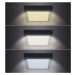 SOLIGHT WD175-B LED mini panel CCT, přisazený, 24W, 1800lm, 3000K, 4000K, 6000K, čtvercový, čern