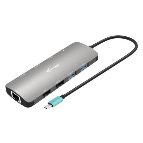 i-tec USB-C Metal Nano 2x HDMI dokovací stanice s Power Delivery 100W Šedá iTec